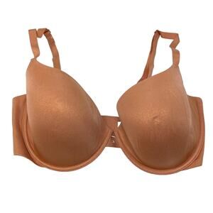 Victoria's Secret Lined Demi Bra Sparkly Orange Size 36DDD